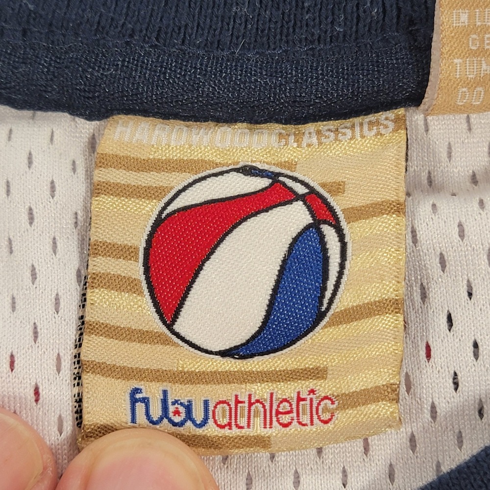 Vintage FUBU Athletic NY Nets ABA‎ Hardwood Classics Mesh Jersey Men's XL White - Picture 3 of 12